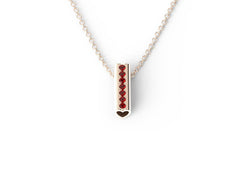 Rose Gold Birthstone Heart Pendant Necklace - Short