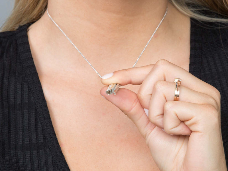 White Gold Diamond Heart Pendant Necklace -Short