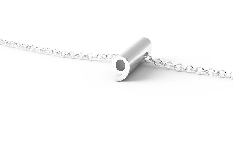 White Gold Pendant Necklace - Short