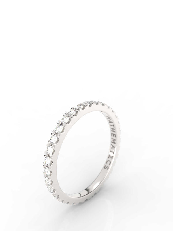 STACKING BAND ETERNITY RING WHITE & BLACK STONE PAVE STERLING SILVER