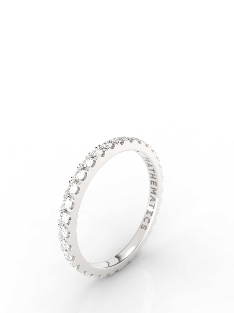 STACKING BAND ETERNITY RING WHITE & BLACK STONE PAVE STERLING SILVER