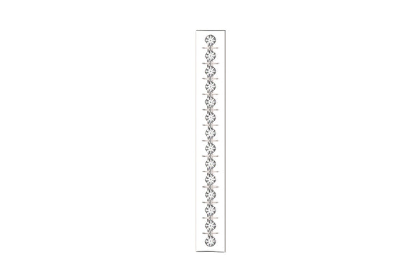 I-BEAM - Silver Gemstone Pavé - Pendant